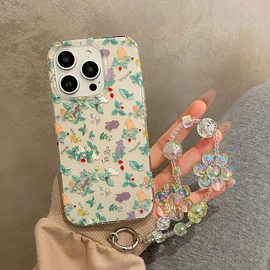 Rabbit Case Strap / Floral Set Phone