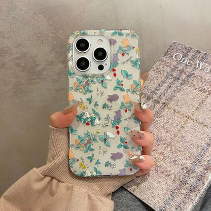 Rabbit Case Strap / Floral Set Phone