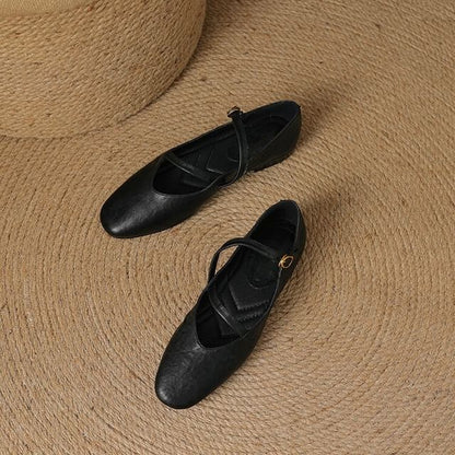 Faux Leather Pointed Flats