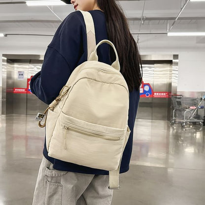 Sample Set: Plain Nylon Laptop Backpack + Bag Charm