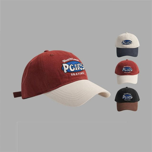 Letter Two-Tone Cap Embroidered