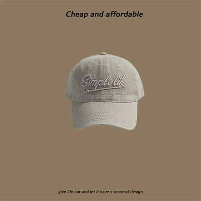 Embroidered Cap Letter Washed