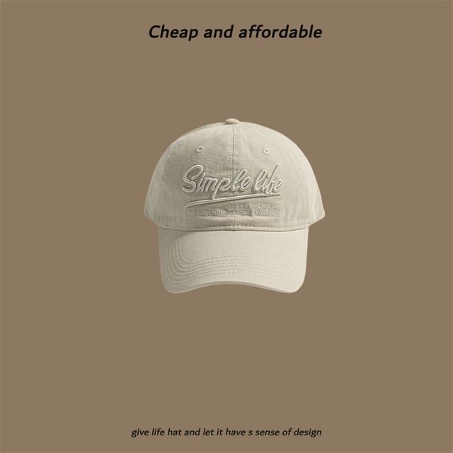 Embroidered Cap Letter Washed