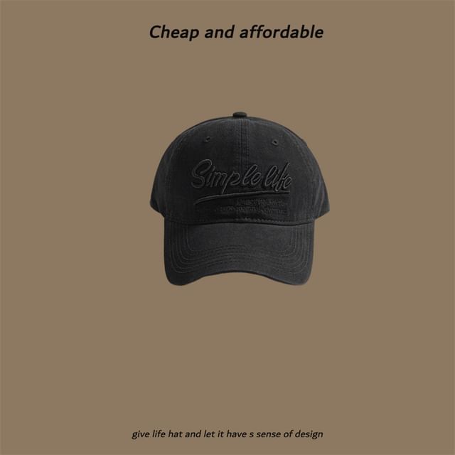 Embroidered Cap Letter Washed