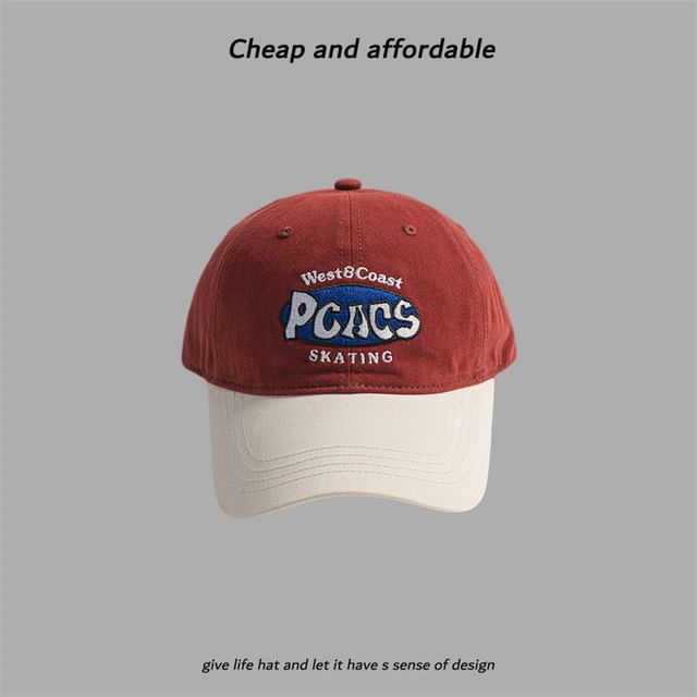 Letter Two-Tone Cap Embroidered