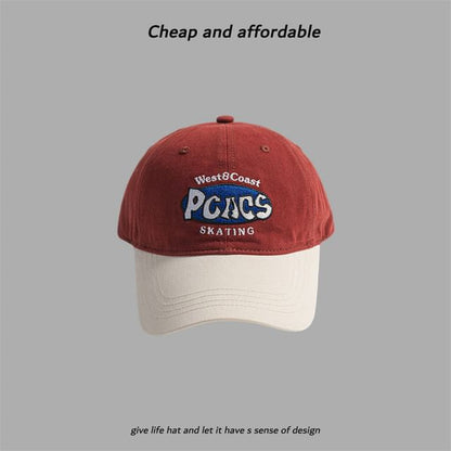 Letter Two-Tone Cap Embroidered