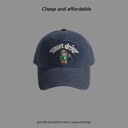 Bear Embroidered Cap