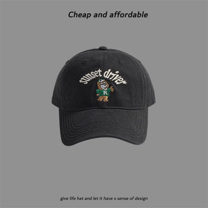 Bear Embroidered Cap