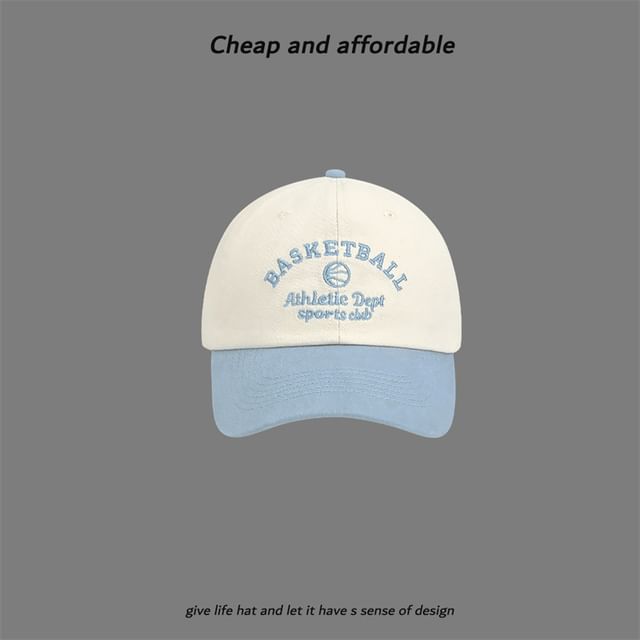 Two-Tone Embroidered Letter Cap