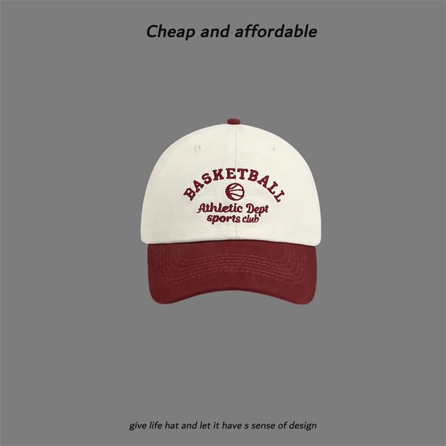 Two-Tone Embroidered Letter Cap