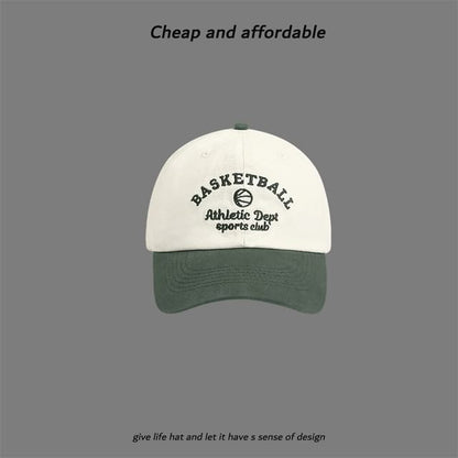 Two-Tone Embroidered Letter Cap