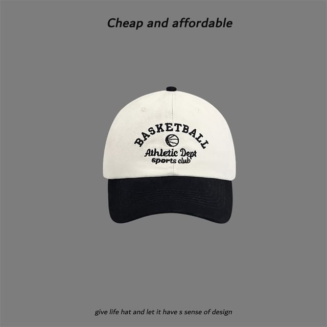 Two-Tone Embroidered Letter Cap