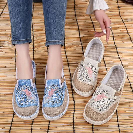 Platform Panel Slip Embroidered Ons