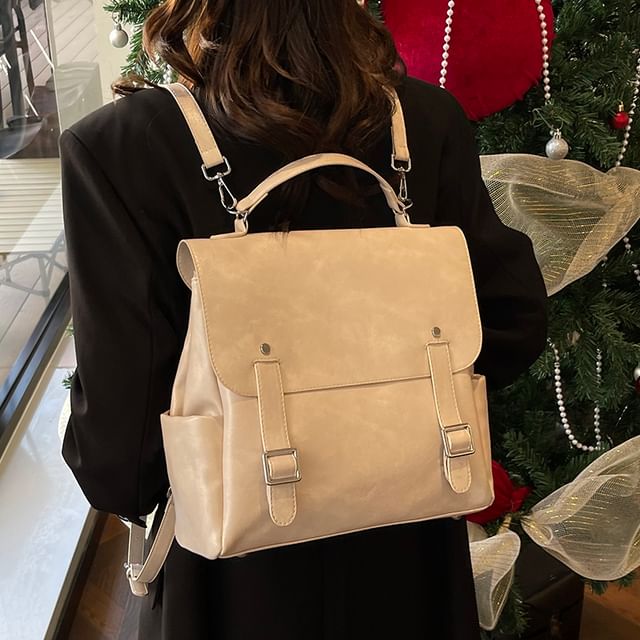 Leather Faux Backpack Satchel