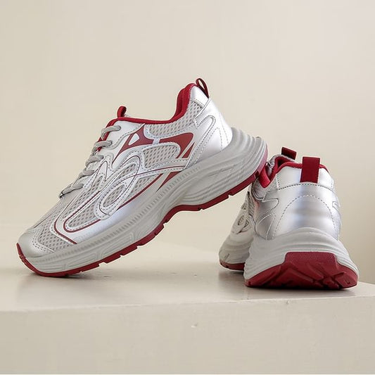 Sneakers Platform Mesh Panel