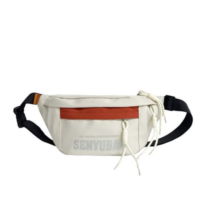 Nylon Belt Bag Print Lettering