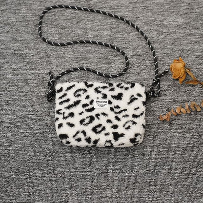 Fleece Crossbody Applique Bag
