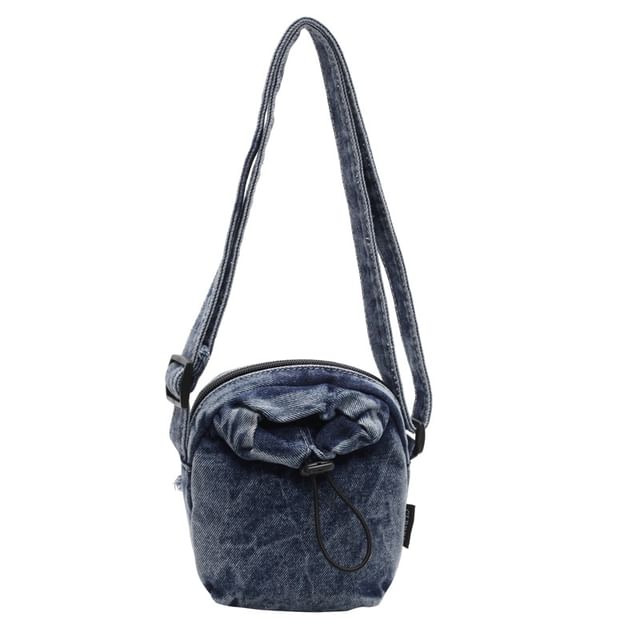 Drawstring Crossbody Denim Phone Mobile Bag