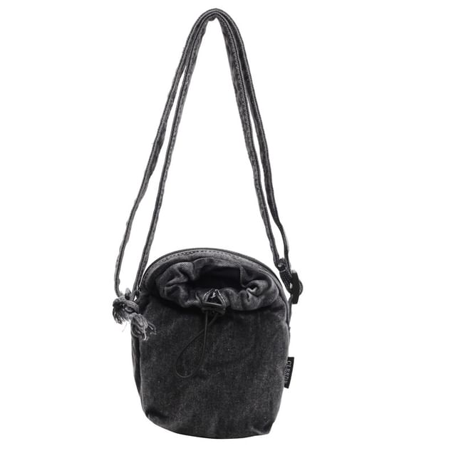 Drawstring Crossbody Denim Phone Mobile Bag
