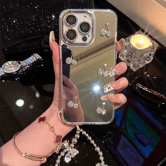 Strap / Cherry Case Set Mirrored Phone