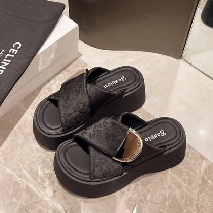 Sandals Strap Platform Cross