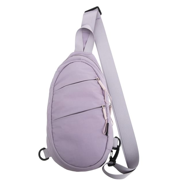 Plain Zip Sling Bag