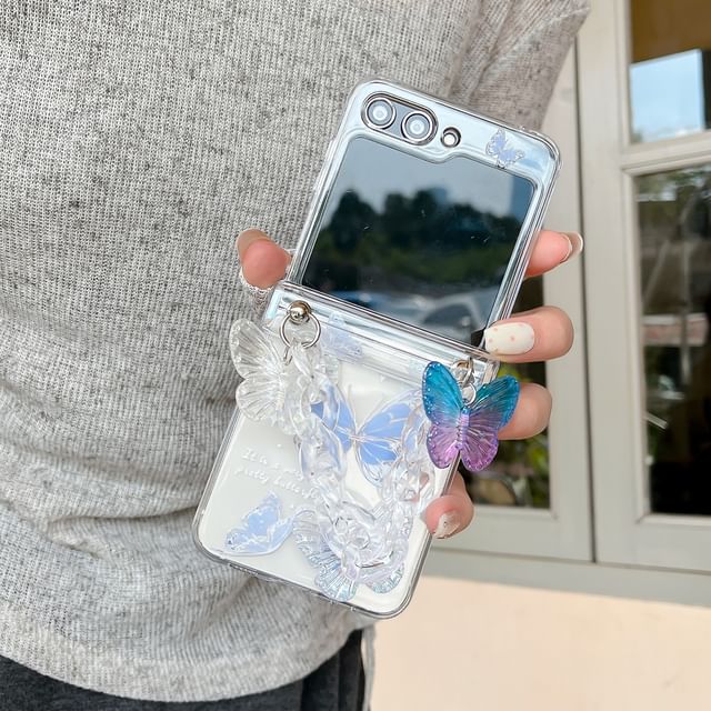 Strap / Phone Set Butterfly Floral Case