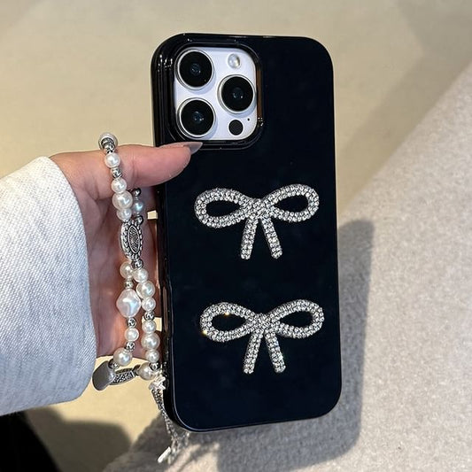 Rhinestone Phone Case Bow