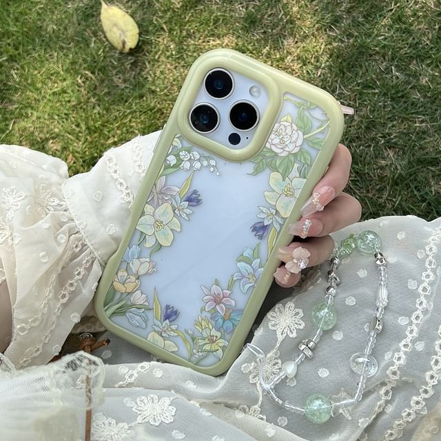 Transparent Phone Case Floral