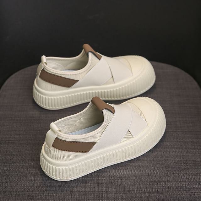 Sample Platform Mesh Slip-On Sneakers