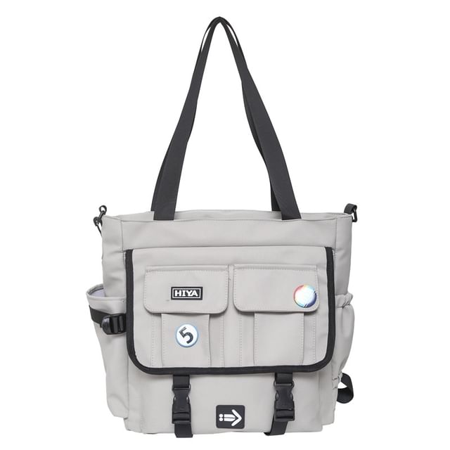 Sample Set: Applique Multi-Pocket Tote Bag + Badge