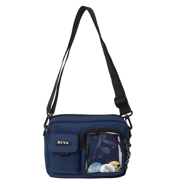 SampleSet: Lettering Multi-Pocket Crossbody Bag + Badge