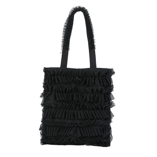 Sample Plain Ruffle Shopper Bag