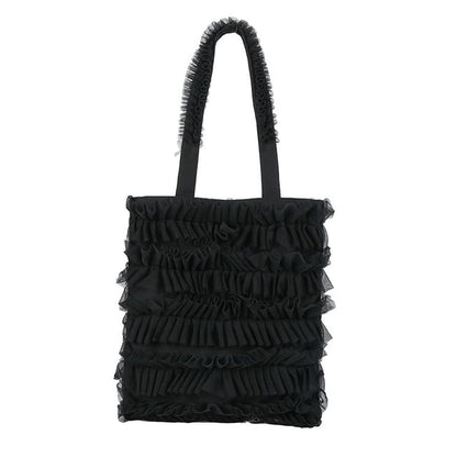 Sample Plain Ruffle Shopper Bag