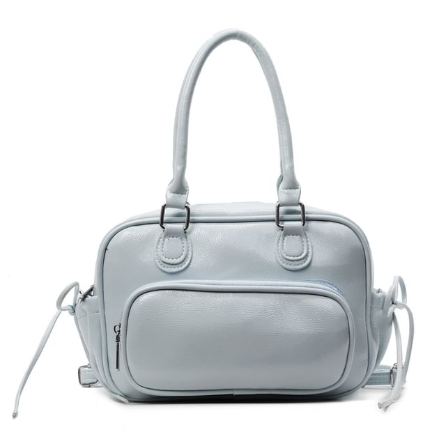 Sample Multi-Way Faux Leather Multi-Pocket Backpack