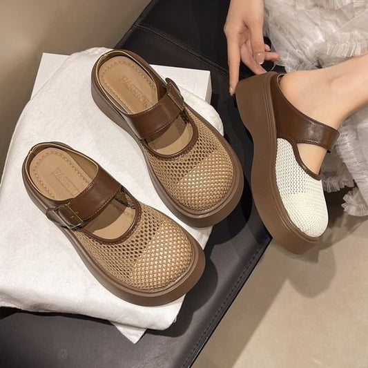 Platform Jane Mesh Mary Mules