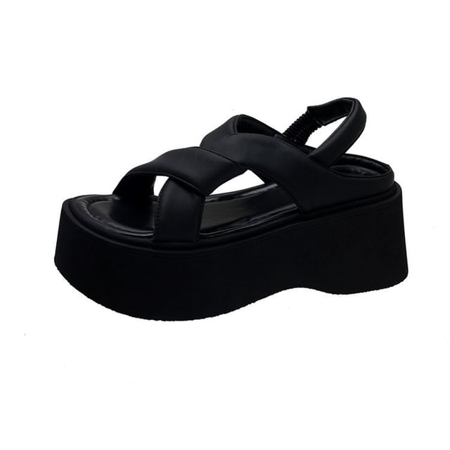 Slingback Sandals Platform Plain