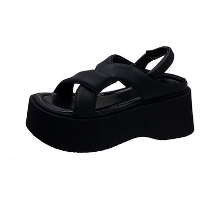 Slingback Sandals Platform Plain