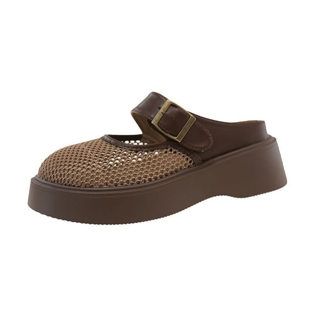 Platform Jane Mesh Mary Mules