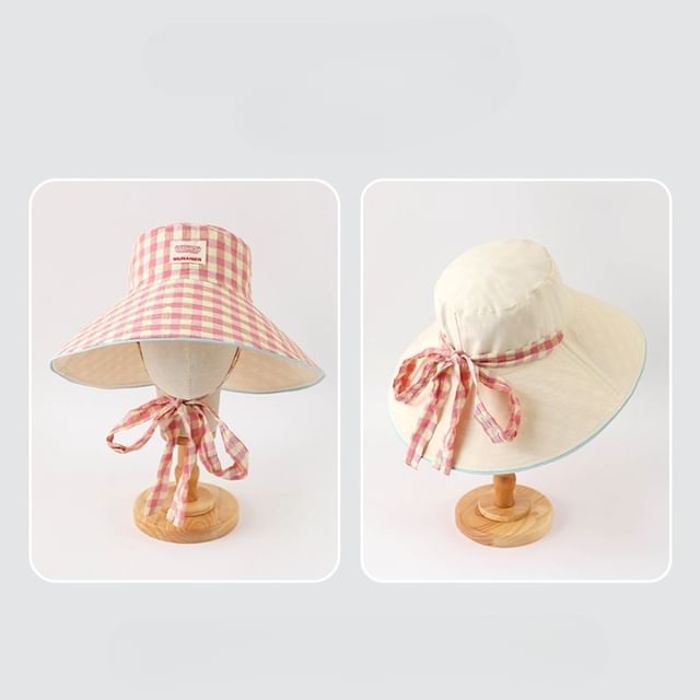 Plaid Applique Boonie Hat