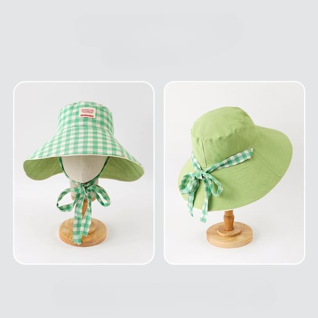 Plaid Applique Boonie Hat