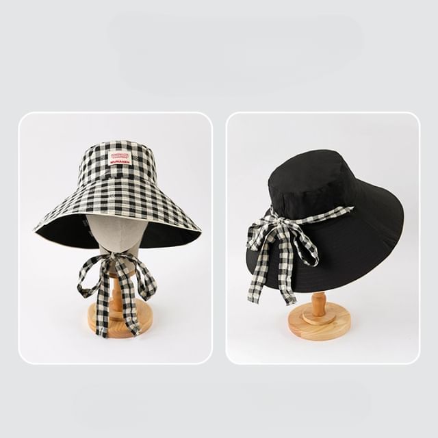 Plaid Applique Boonie Hat