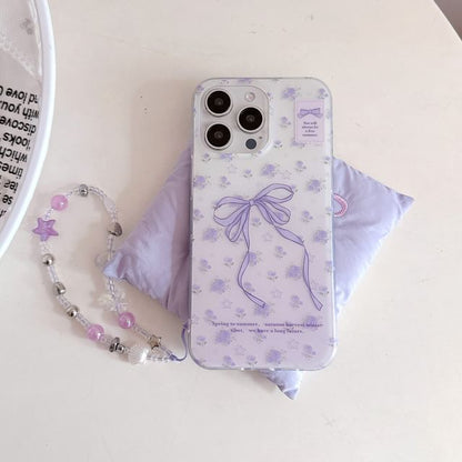Bow Print Phone Case / Phone Strap / Set