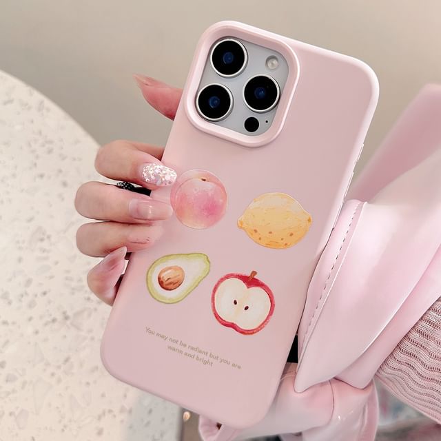 Fruit Phone Bead Case Strap Set Print /