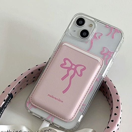 Bow Magnetic (Compatible with MagSafe) Phone Case / Card Holder / Set