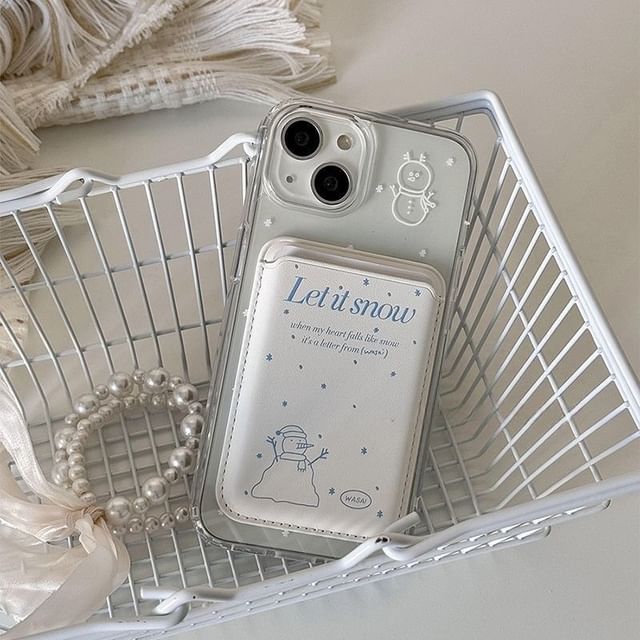Snowman Magnetic (Compatible with MagSafe) Phone Case / Card Holder / Set