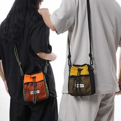 Color Bag Crossbody Block Drawstring