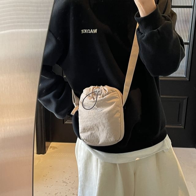 Plain Bag Drawstring Crossbody