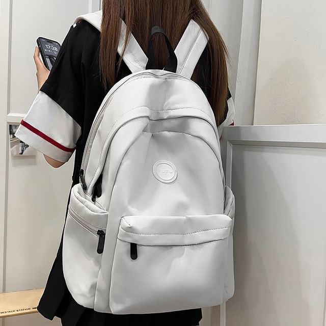 Plain Backpack Zip