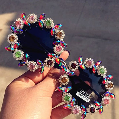Floral Sunglasses Rhinestone